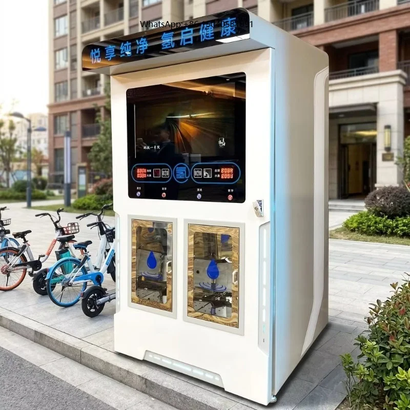 Commercial Hydrogen Rich Water Vending Machine Purifier Automatic Swipe Card Payment UVend Light Sanitization Capacity 4G