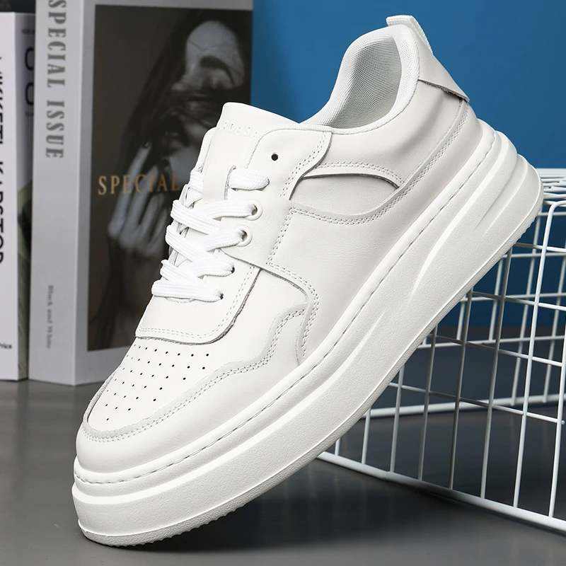 

Новые мужские повседневные спортивные туфли на толстой подошве, туфли Air Force Board, белые туфли высокого класса 240931