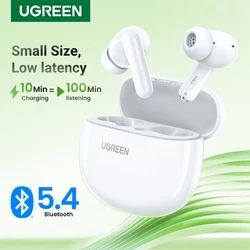 UGREEN HiTune P3 TWS 블루투스 이어폰, 무선 헤드폰, 28H 이어버드, 더블 마이크, 통화 소음 감소, 인이어 핸즈프리 이어버드