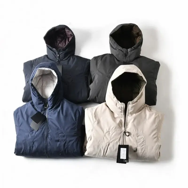 

Двусторонняя утепленная зимняя куртка-худи из хлопка для активного отдыха, легкая рабочая одежда для мужчин и женщин, модная