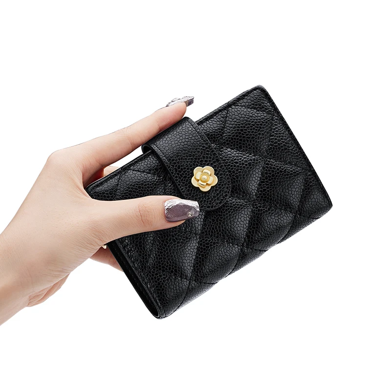 WILLIAMPOLO leather wallet for women 2024 new multi slot card bag zero wallet high-end exquisite mini card clip wallet