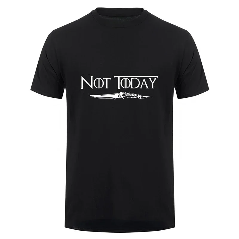 

Men Women Vintage Funny Classic Printed T-shirt Leisure Fitness Exercise Male Short-sleev Camisetas Not Today Arya Stark T Shirt