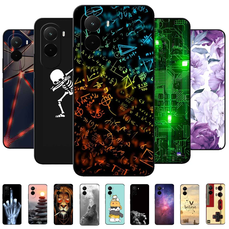 

Мягкий чехол для Xiaomi Poco M7 4G, задняя крышка с рисунком для PocoM7 M7, силиконовый бампер, защитный противоударный чехол Capa pocom7 4G Lion Coque