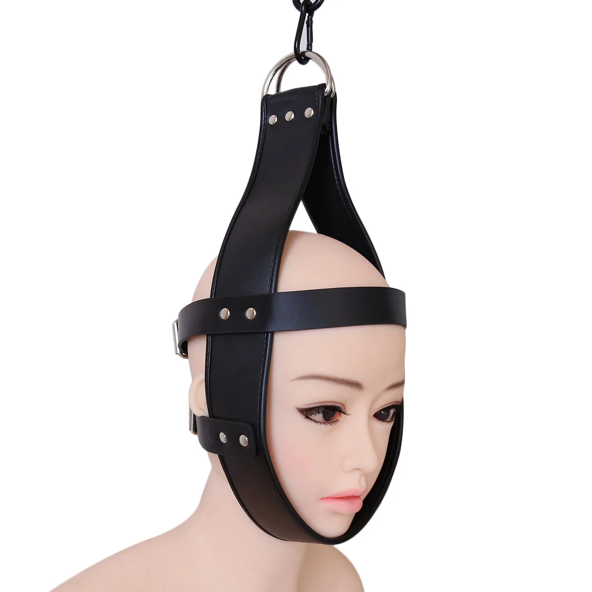 PU Leather Head Harness Fixation Bdsm Bondage  Sex Toys For Women Adjustable Headband Fetish Face Mask Restraint Adult Game 18