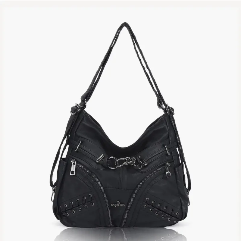 

Angel's Kiss Y2K Handbag Niche Vintage Motorcycle Shoulder Bag Versatile Casual Underarm Crossbody Purse for Women