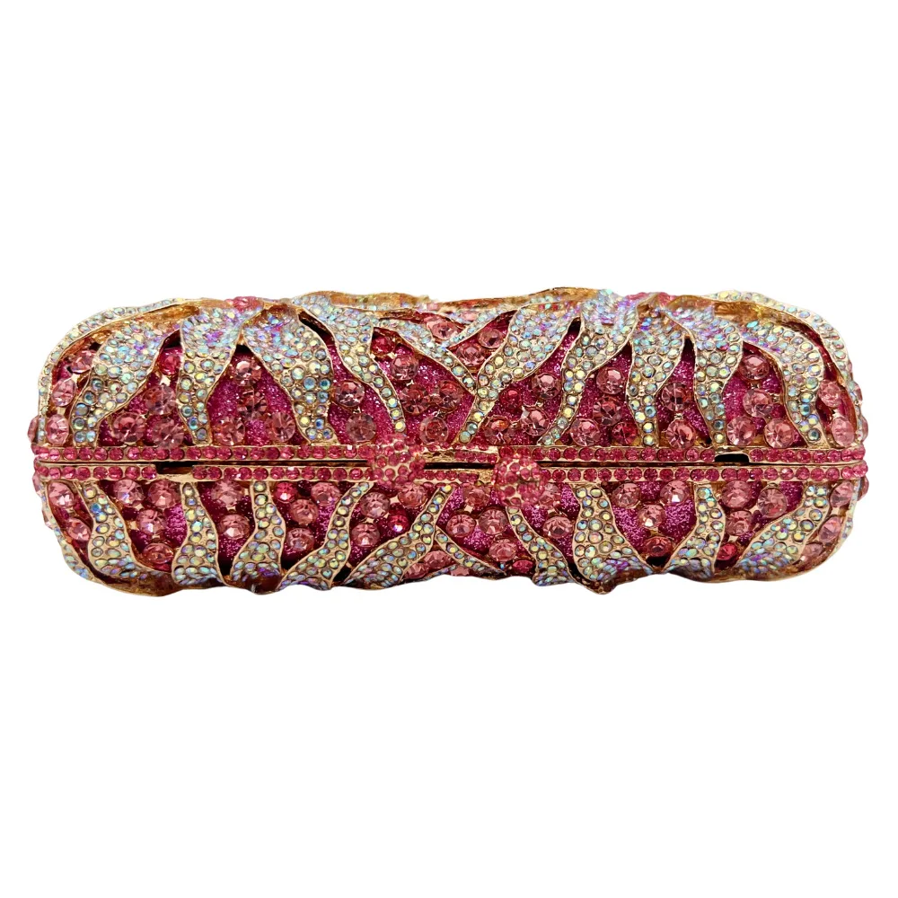 Hohle Chrysanthemen-Diamant-Abendtasche, Blumen-Bankett-Damentasche, Neu – Detail 9