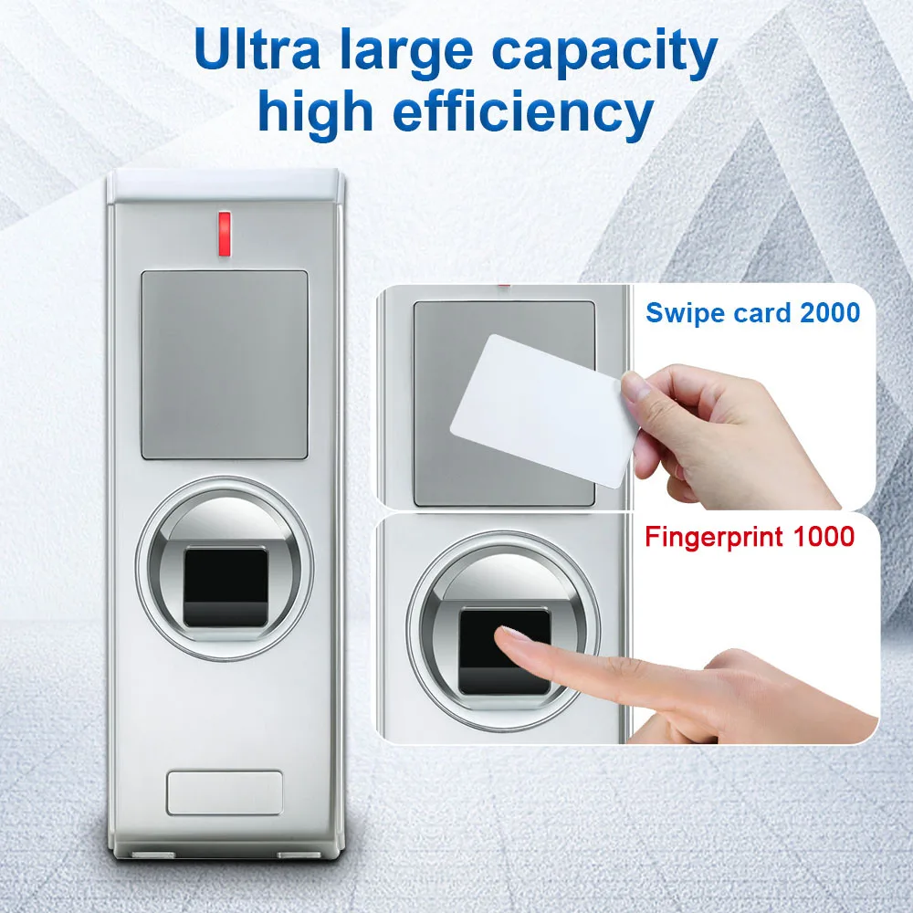 Sistema de Control de Acceso biométrico de Metal, lector de huellas dactilares, resistente al agua, 1000 usuarios, RFID, 125khz, Control de acceso de puerta