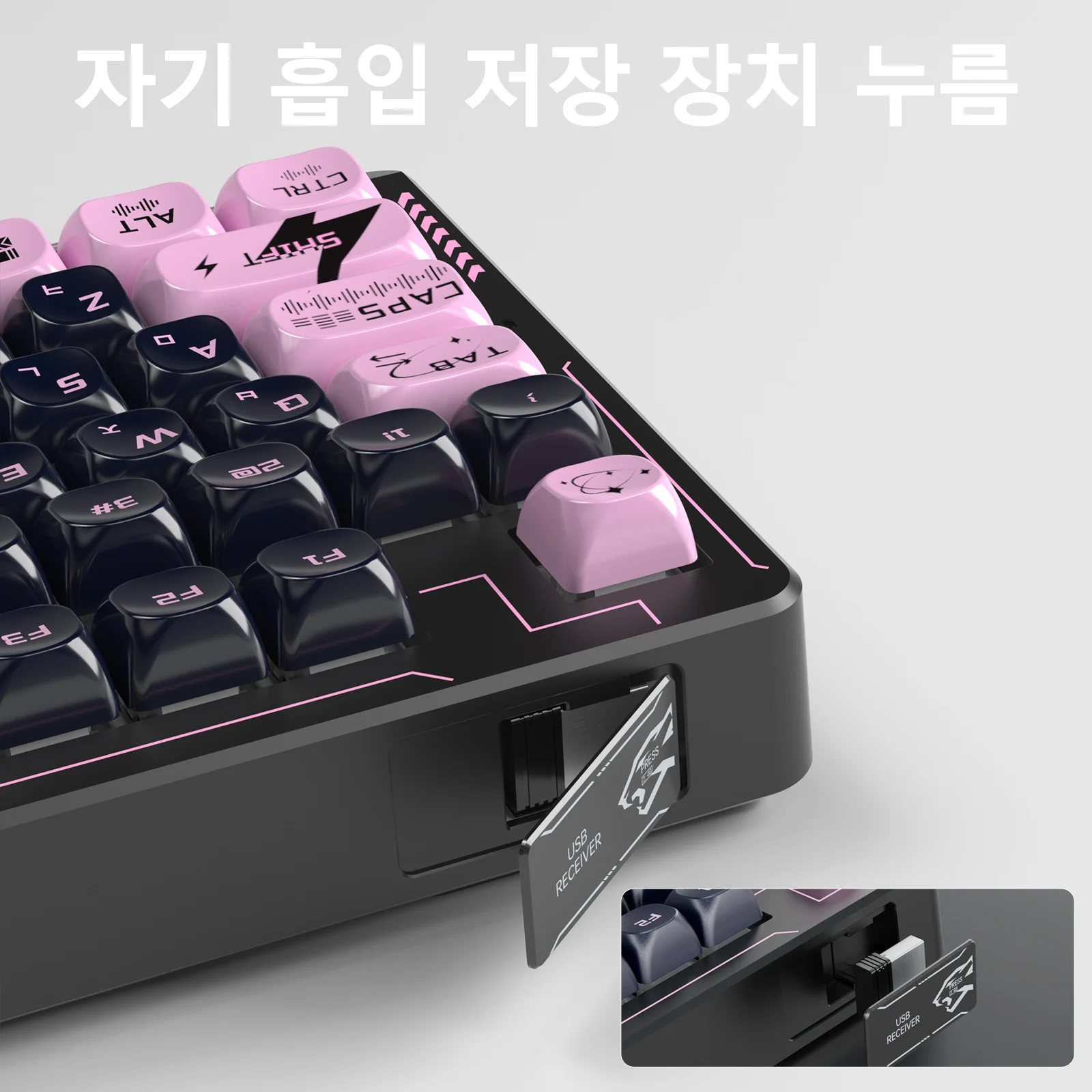 LINGBAO K98 한국어 기계식 키보드 트라이 모드 무선 개스킷 구조 핫 스왑 애니메이션 키캡 게이밍 키보드 10000mAh 썸네일 4