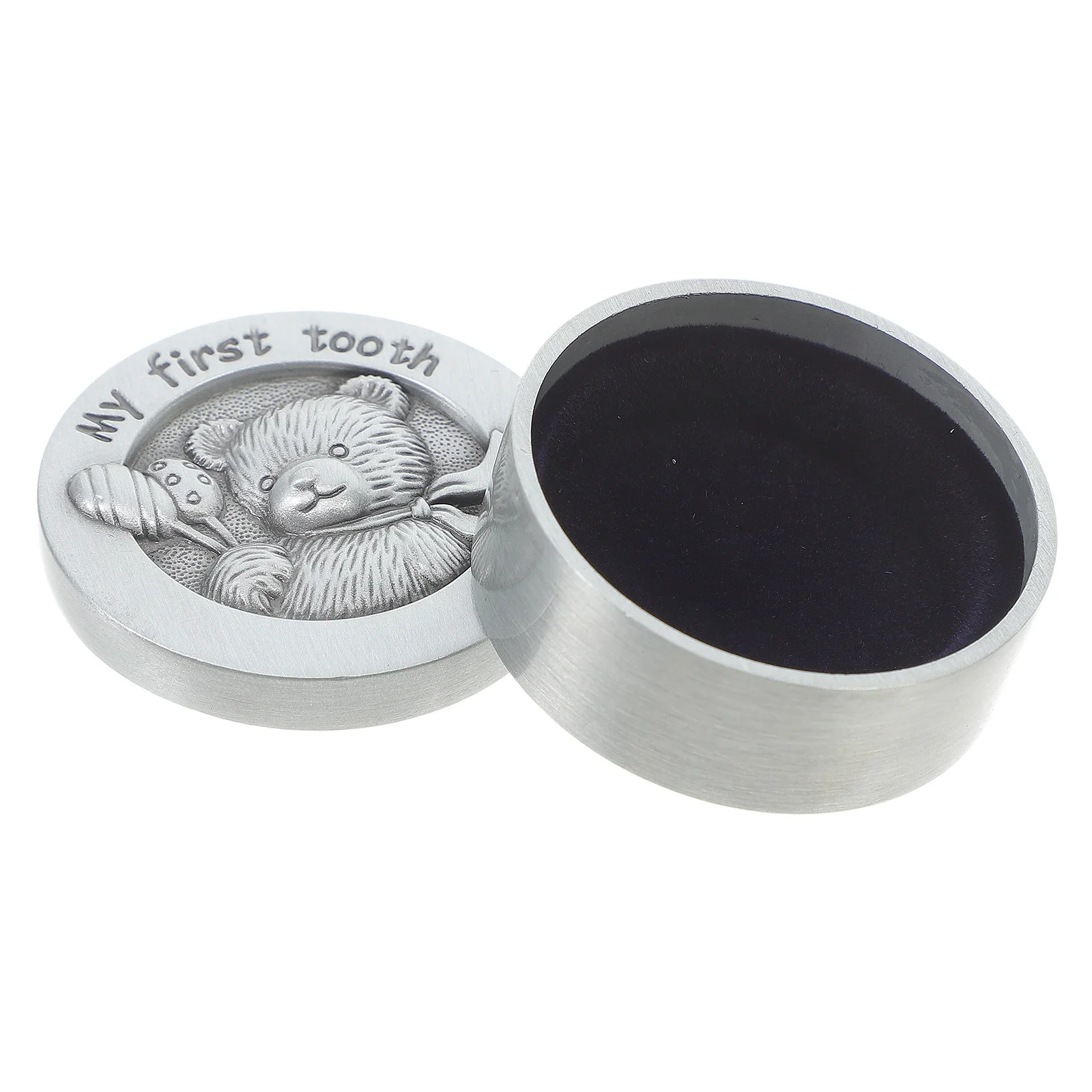 Baby First Tooth Alloy Box Keepsake Storage Souvenir Infant Birthday Gift Baby Teeth Collection First Tooth Box