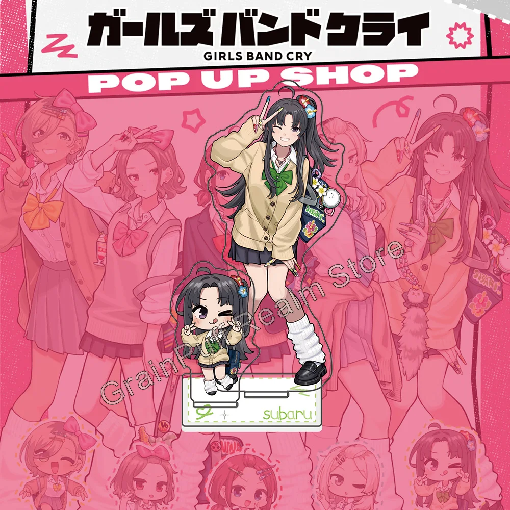 حار بنات الفرقة صرخة مزدوجة فتحة الاكريليك الوقوف ، أنيمي عرض V-اليد تشكل ، نينا سوبارو تومو موموكا ، أنيمي مكتب عرض الشكل