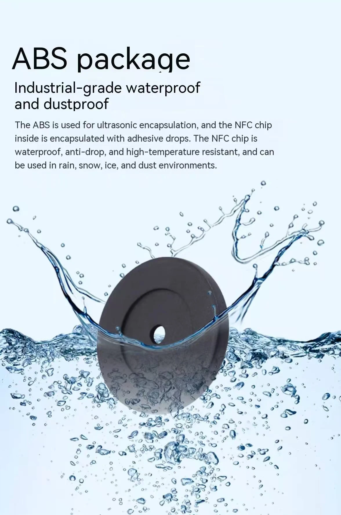 RFID HF NFC 순찰 및 검사 태그, NFC 213/216 칩, 13.56 MHz ISO14443A, 안티 메탈 ABS 라벨 읽기 및 쓰기 가능, 10 개