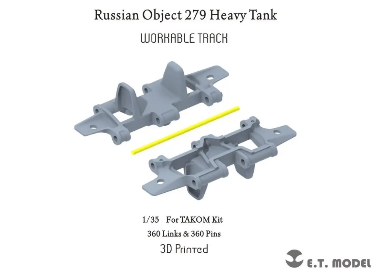 ET MODEL P35-056 1/35 Russian Object279 Heavy Tank Workable Track(3D Printed)