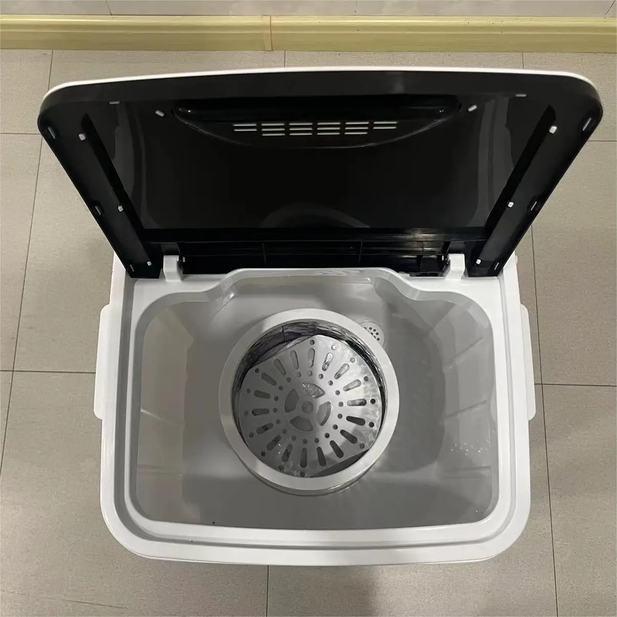 X 7kg Electric Semi-Automatic Single Bucket Top Washing Machine with Plastic Housing English-speaking Features