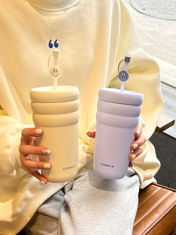 

Изолированная бутылка для воды Comika из нержавеющей стали, большая емкость St Cup Cloud Design, портативный охлаждающий контейнер для напитков
