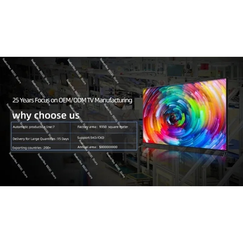Smart TV 32 43 50 65 Inch, Overseas Version LED TV with Android System, Russian Language Support
