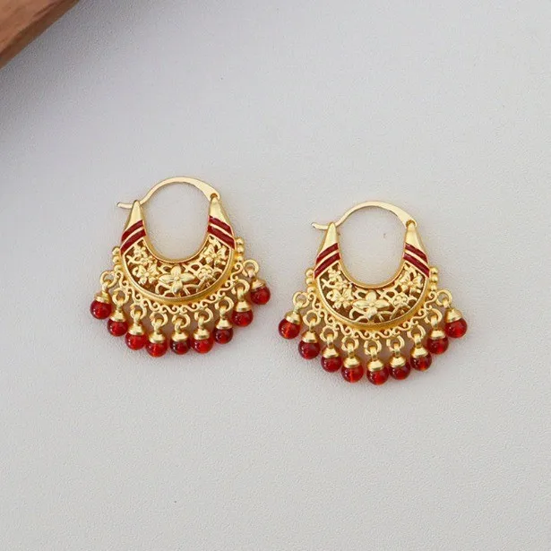 

Damo 2025 New Chinese Style Red Earrings Women Girls Special Luxury Designer New Year Celebration Lucking Rich Jewelry Gifts