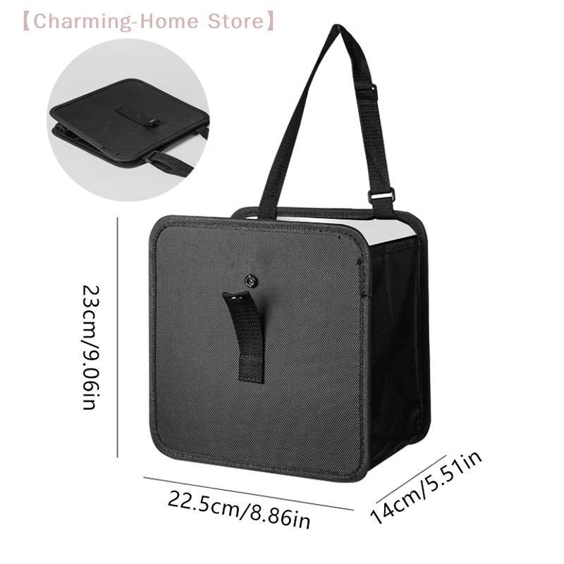 

【M】1PC Car Hanging Garbage Bin, Waterproof Rear Seat Storage Organizer, Portable Foldable Trash Can for Vehicle Compartment