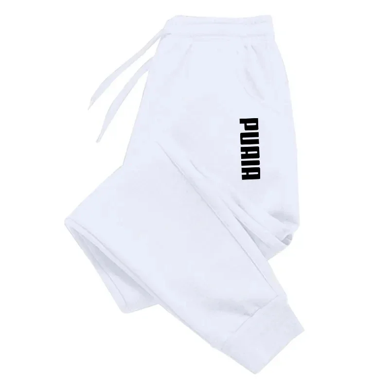 Men's and women's sports pants, high-end casual running pants, soft, affordable, street printed elastic waist pants, 4 colors