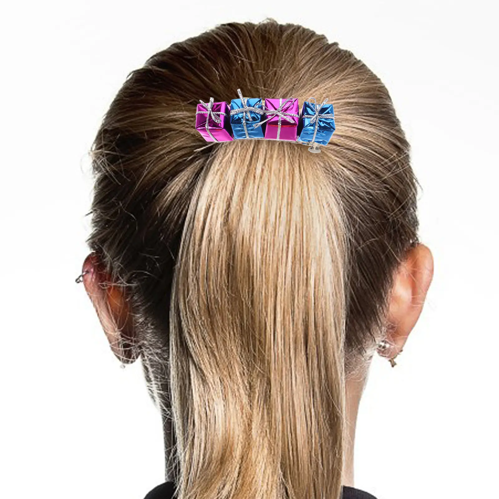 

Набор из 3 рождественских заколок для волос: мультяшные заколки-зажимы из сплава для маленьких девочек, для праздничных причесок и праздничных нарядов