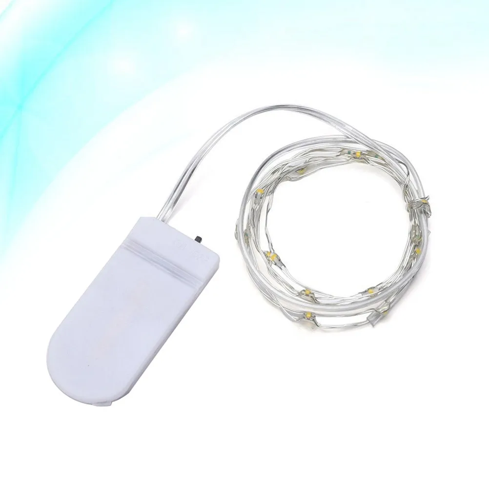

5Pcs LED String Lights Fairy String Light Silver Copper Wire 1M 10 Leds Powered for Christmas Wedding Party Holiday