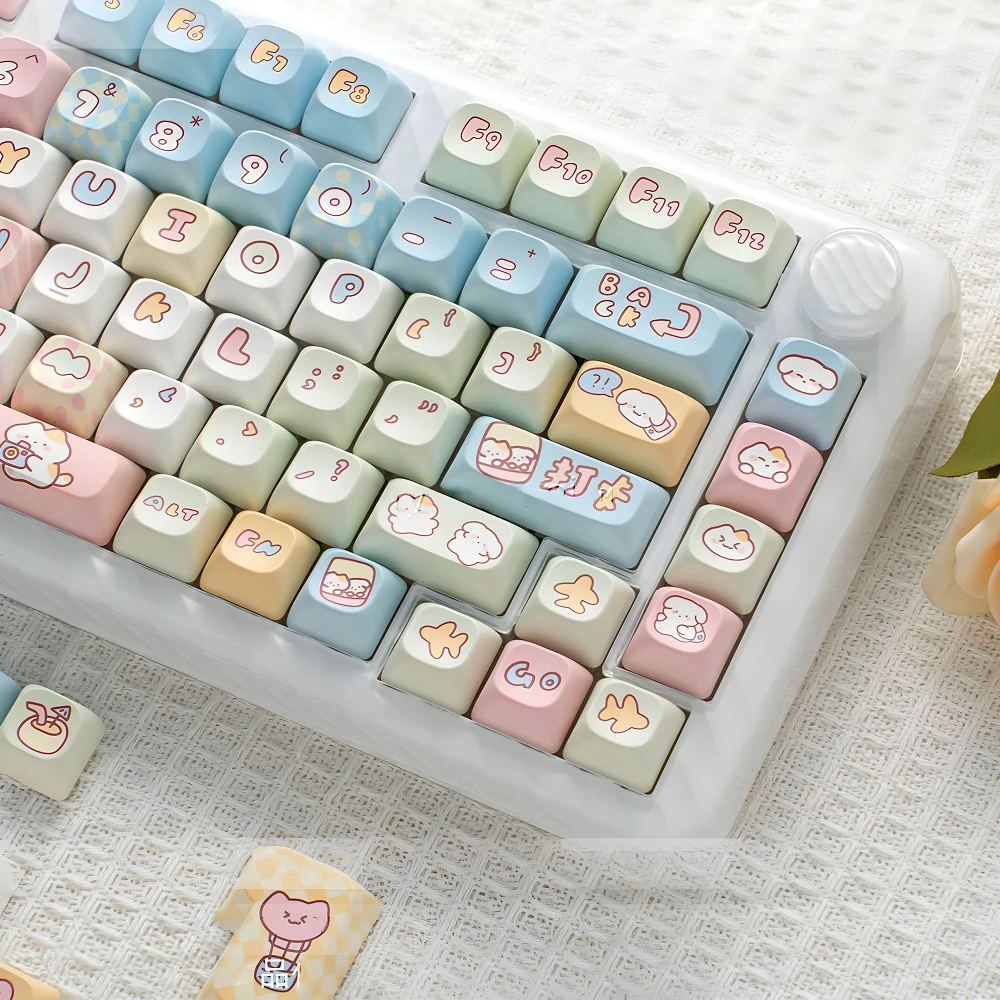 

Travel Theme MOC Keycaps PBT 148 Keys Large Full Set Cute Girls for Cherry Gateron MX Switches Mechanical Keyboards