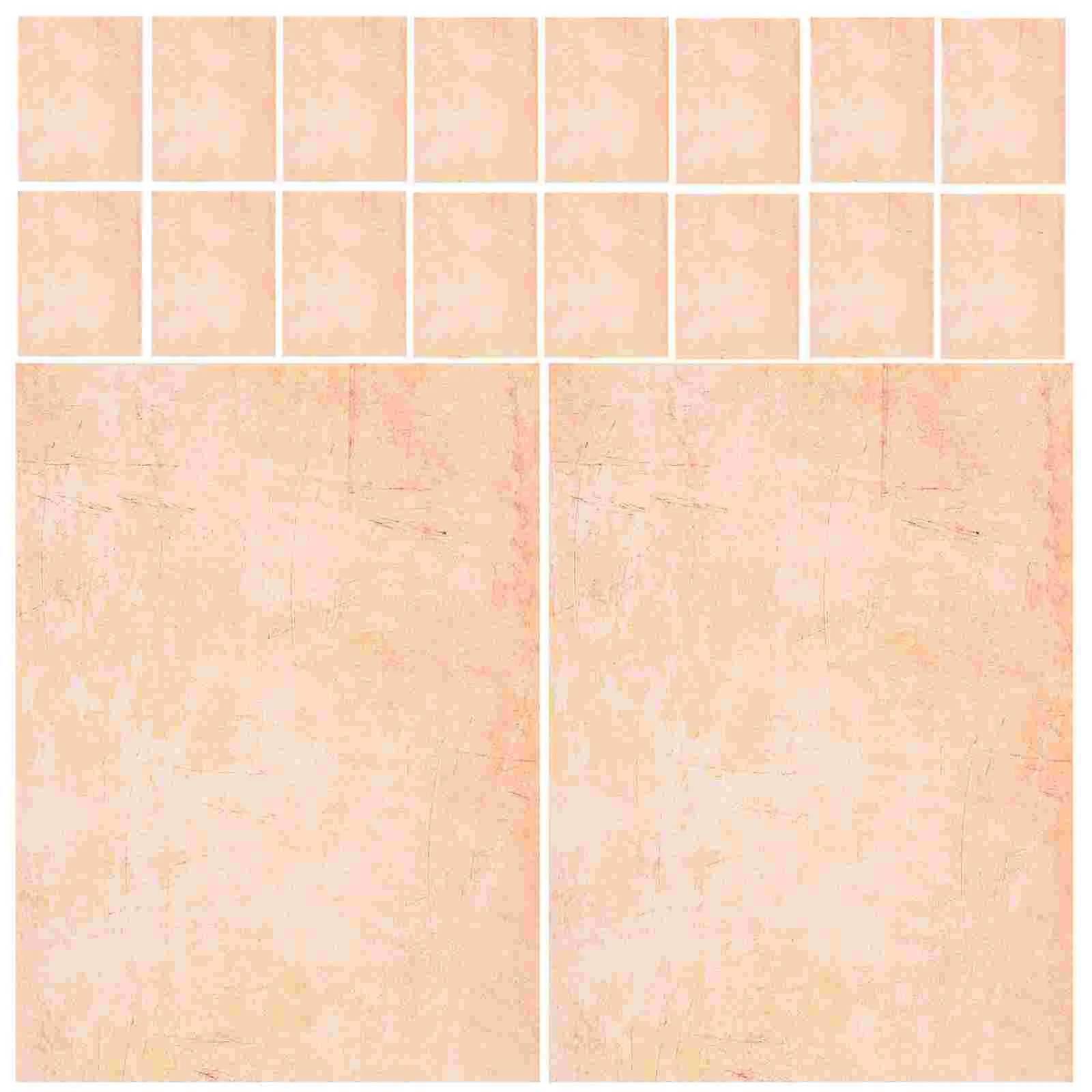 

100pcs Invitation Paper Vintage Writing Supplies Warm Colors Retro Design Blank Letter Paper Stationery A4 Size Gift Idea