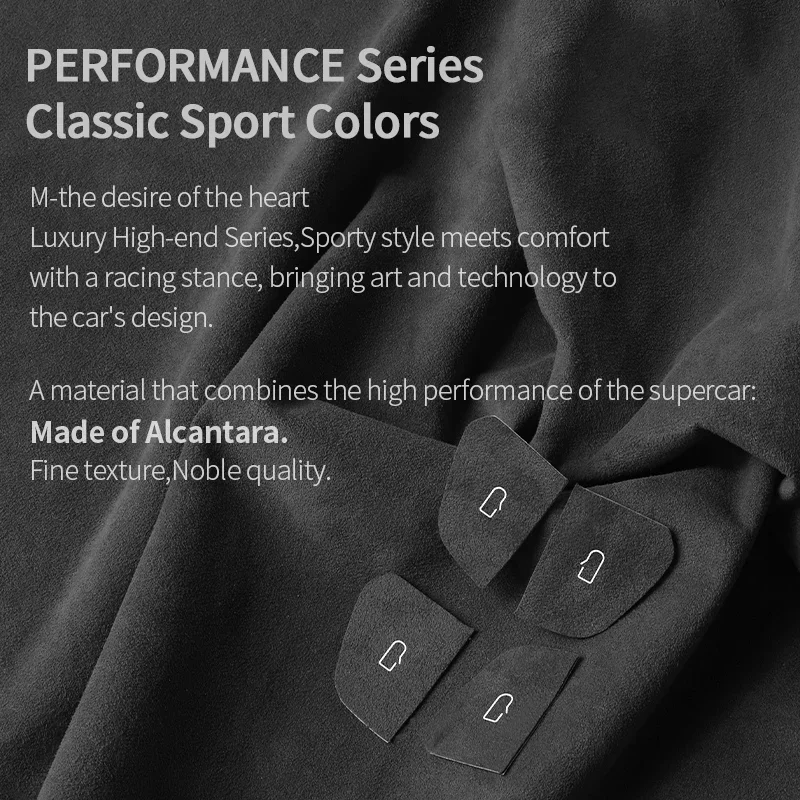 Made of Alcantara For Tesla Model 3 Model Y Car Door Inner Handle Knob Button Trim Frame Sticker Interior Tuning Accessories