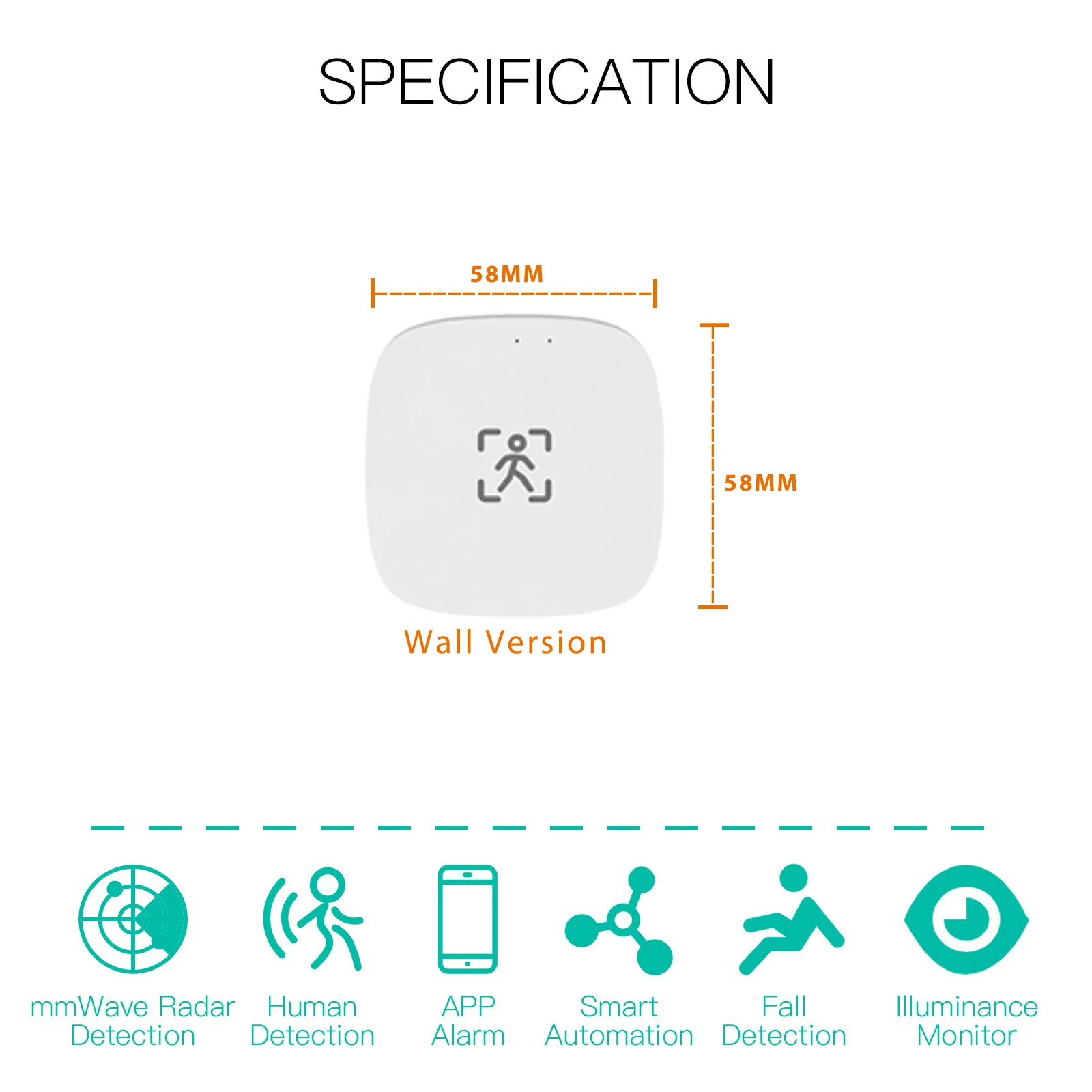 Tuya WIFI Zigbee Human Presence Sensor mmWave Radar Detection Illuminance Monitor Fretting/Distance/Fall/ Detection App Control