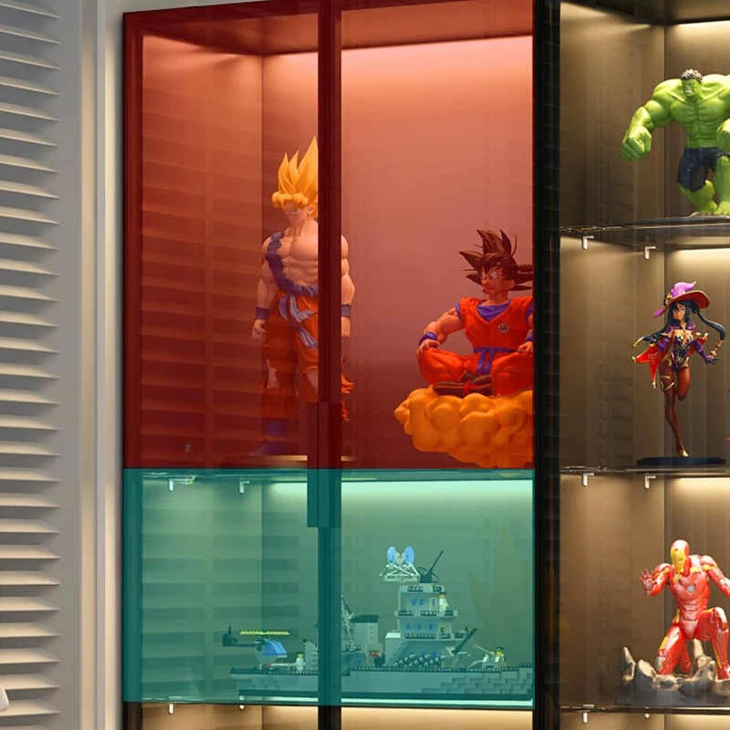 Corner Display Bookcases Figurines Interior Shelf Tall Glass Door Bookshelf Portable Modern Design Etagere Interior Furniture - view 5