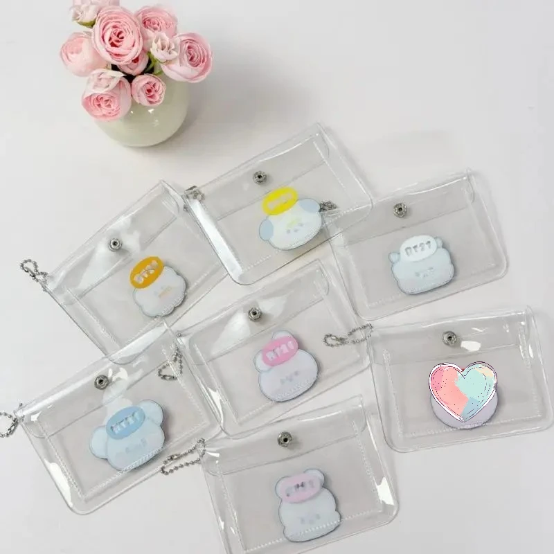BT21 Transparent Card Pack Student Portable Public Transport Document Bank Card Protection Set Cartoon Wallet view 5