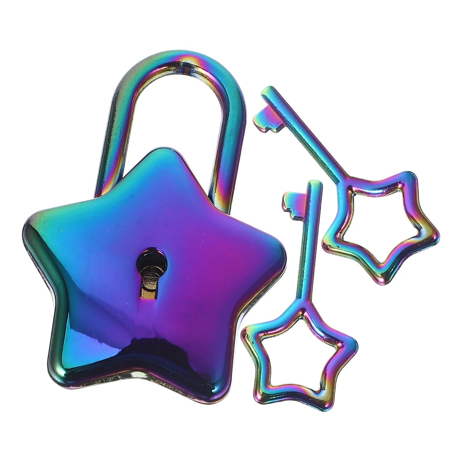 

Pentagram Padlock Gate Cute Star for DIY Diary Small Padlocks with Key Locker Alloy Shape Notebook Shaped