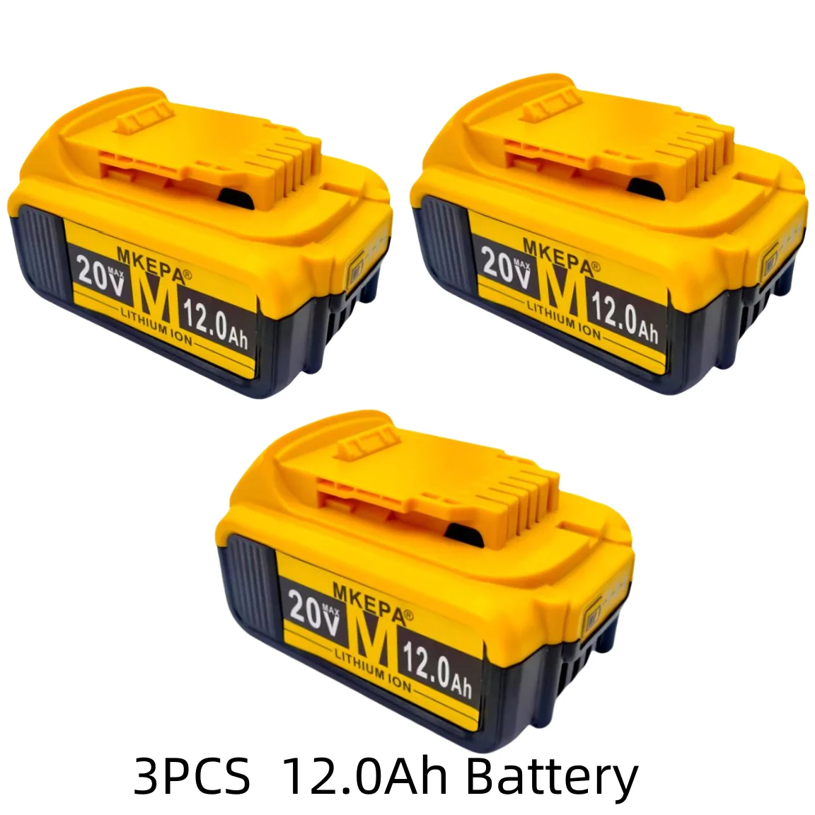 New 100% Original 12000mAh 20V for Dewalt Power Tool Battery DCB206 20V 18.0Ah Battery DCB206 20V Battery DCB205 DCB200 DCB204-2