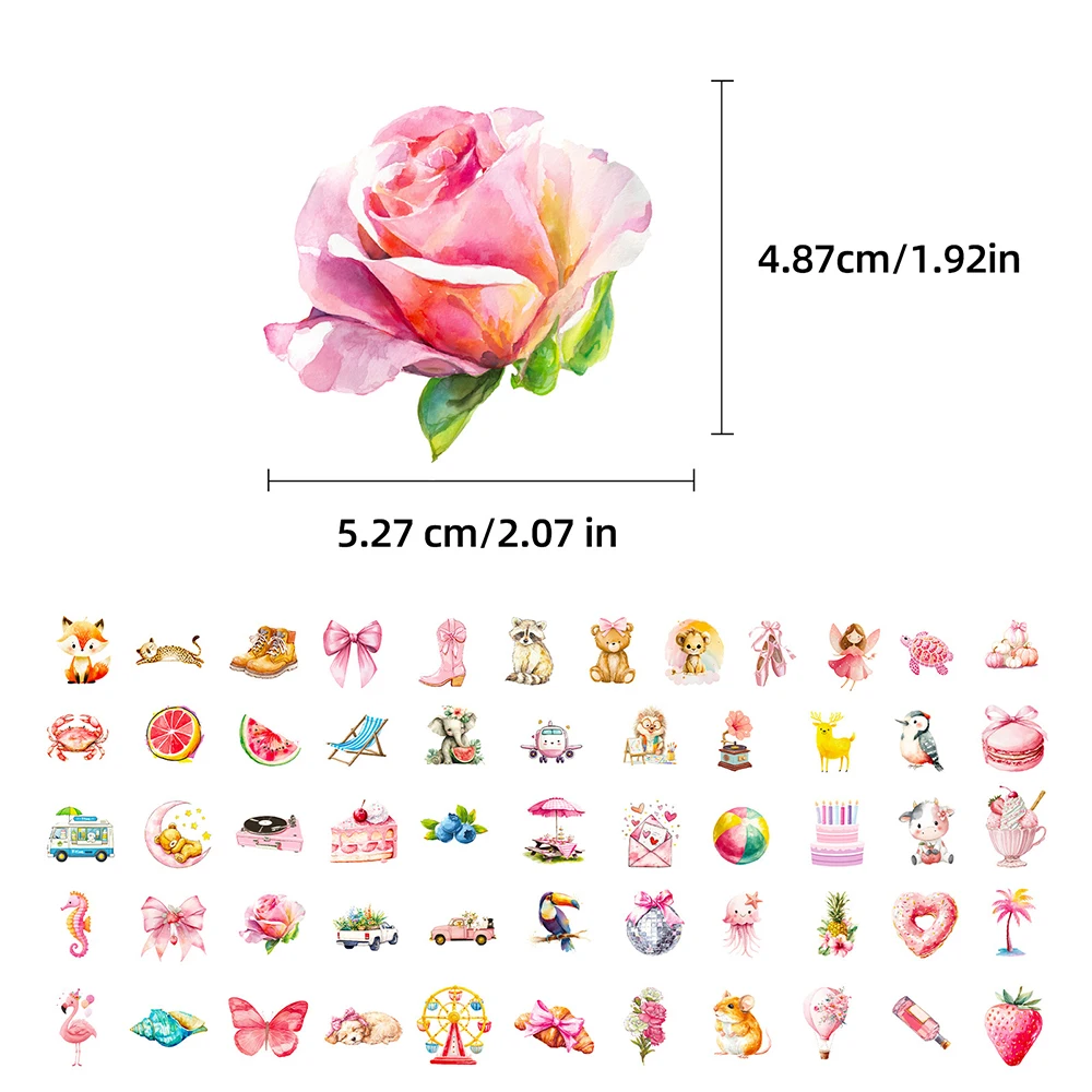 Рисунок 5 - Милые розовые акварельные наклейки