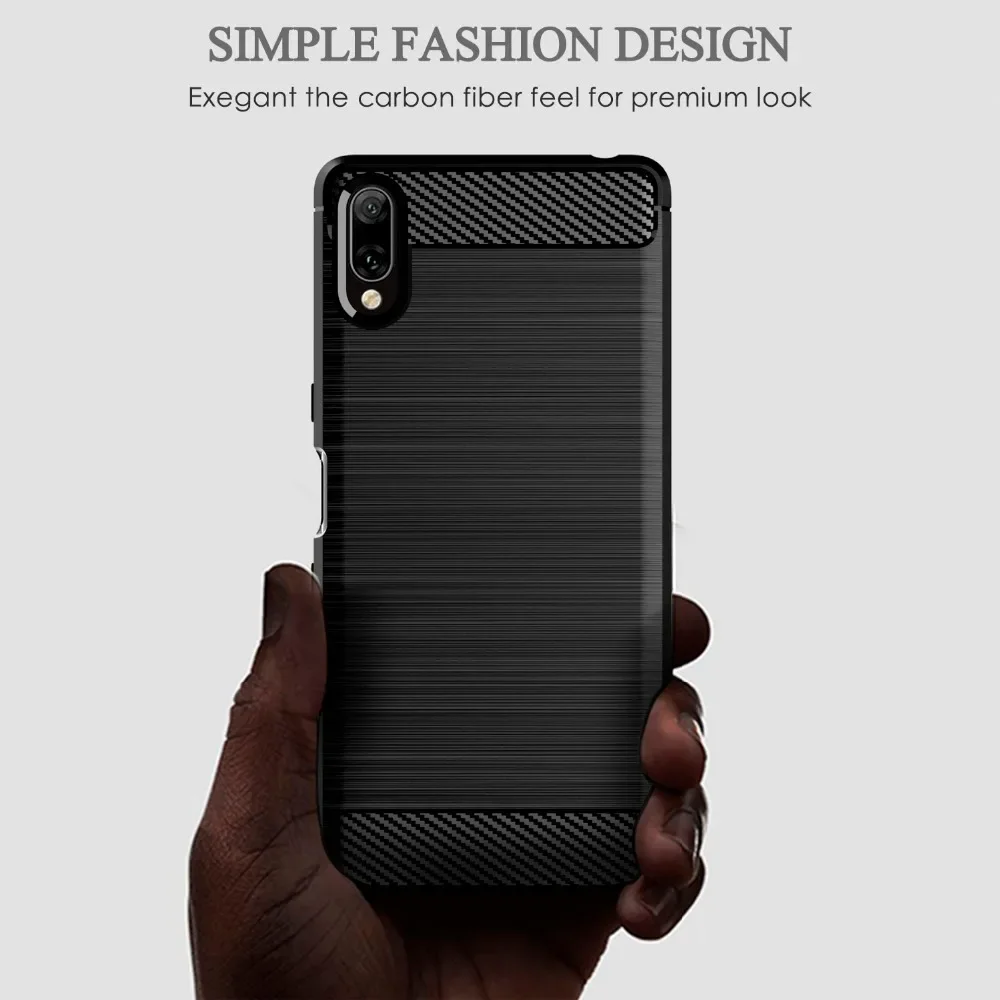 Case For Sony Xperia 10 5 1 VII VI V IV iii ii Lite Plus L3 L2 8 XA2 Xperia1 Xperia10 Soft Silicone Carbon Fiber Cover Case