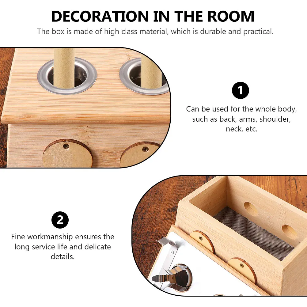 

2 шт., противоожоговая прижигание, бамбуковая горелка, мокса, расслабляющий массажер для тела, инструмент для домашнего салона, утолщенное прижигание