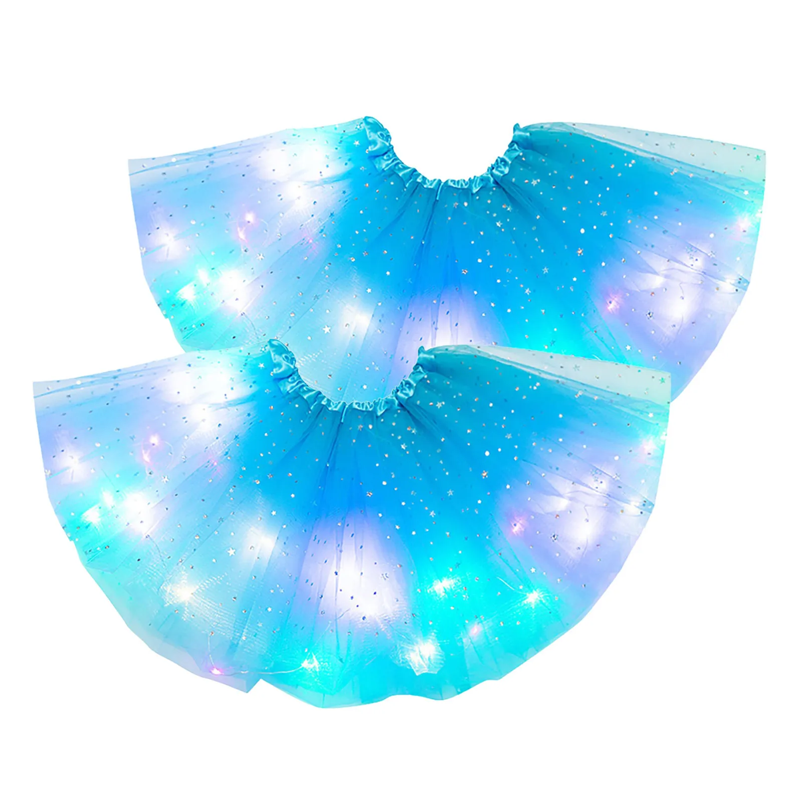 Mardi Party 2Pc Tutu Rok Carnavalskostuum Tule Rok Dames Tutu Rok Met Led Lights Mini Rok Stretchy Festival
