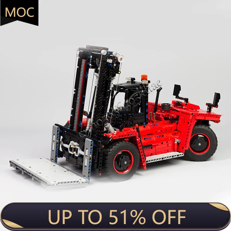 

2446 PCS MOC City Engineering Heavy Forklift Truck Model Technology Building Block Creative Children Toys Popular Christmas Gift