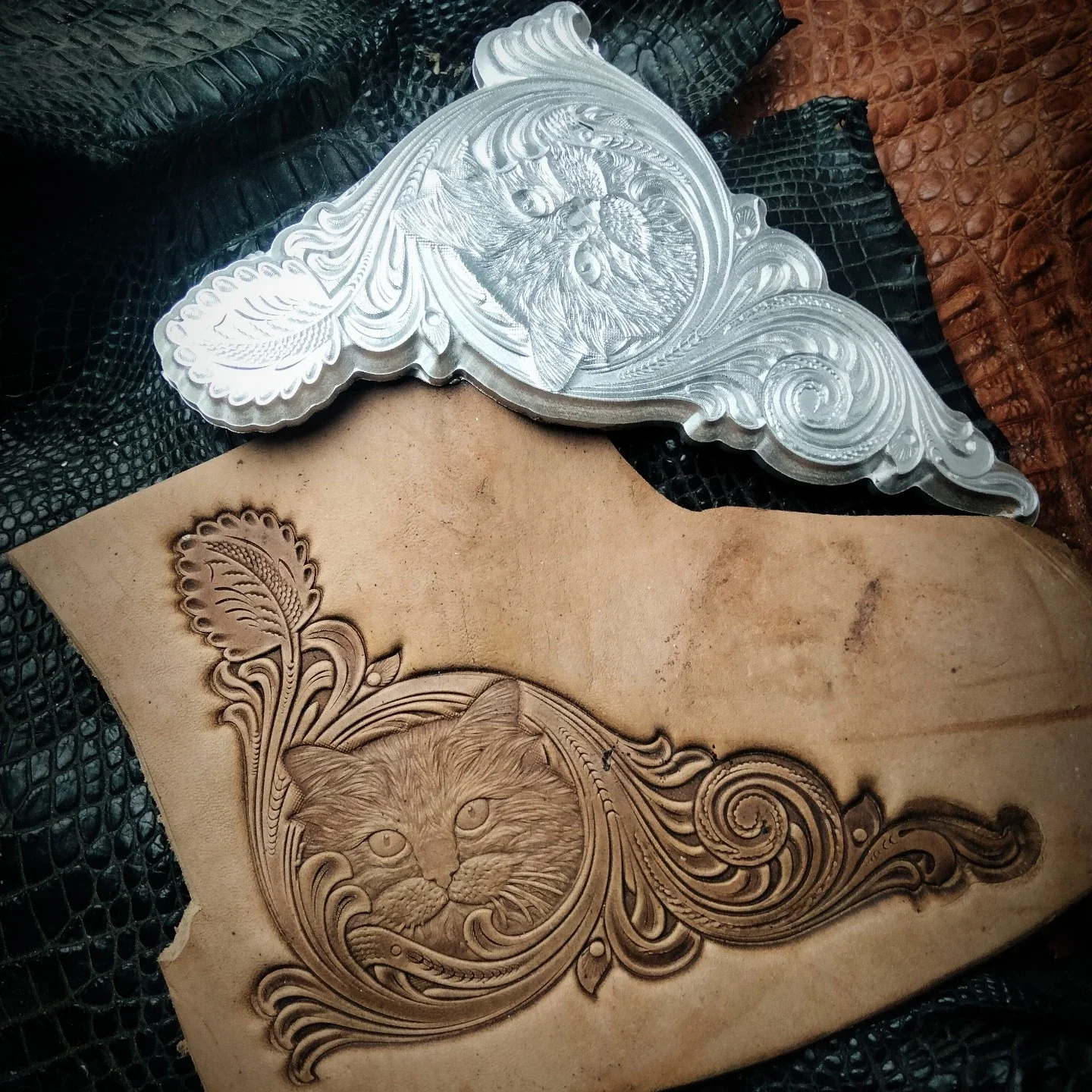 

3D кожаная форма с цветами животных, металлические штампы из алюминиевого сплава, формы для тиснения кошек и собак, гидравлическое прессование, резьба, винтажный дизайн