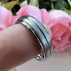 iTungsten Men Women Fashion Jewelry Droshipping Tungsten Wedding Band Trendy Luxury Engagement Rings Brushed Finish Comfort Fit