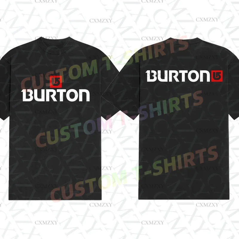 

Men T Shirt Casual Burton Classic Logo T-shirt Graphic Summer Sports Short Sleeves 100% Cotton Streetwear S-3XL Cool Tee