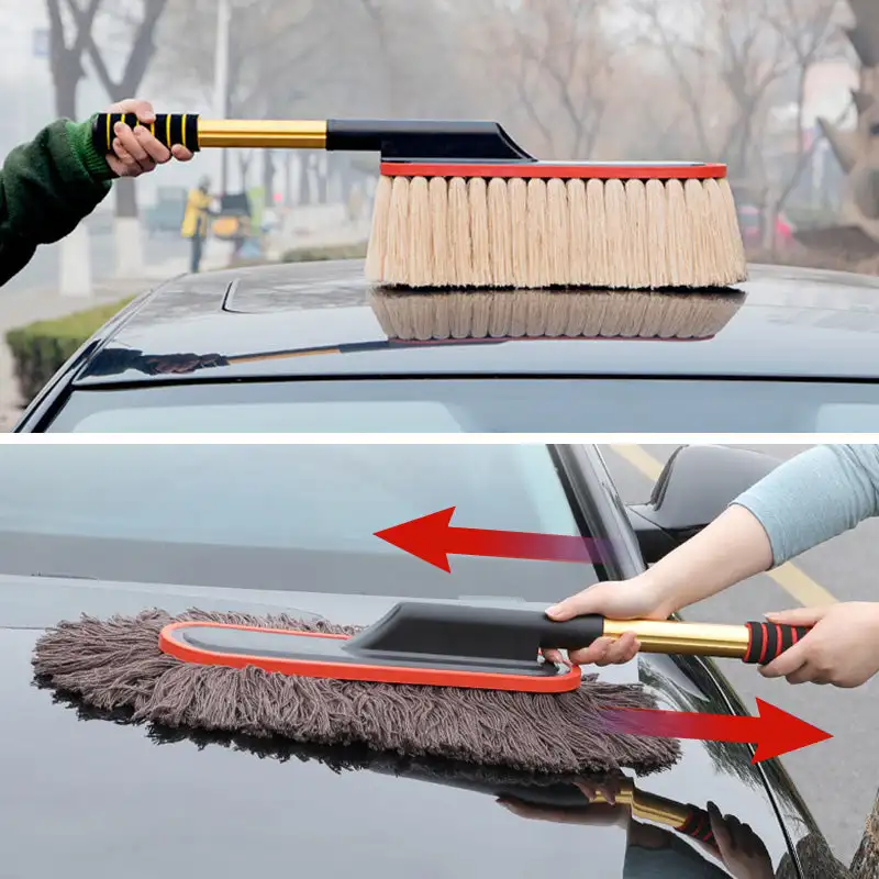 New Microfiber Car Duster Suit Adjustable Telescopic Car Cleaning Dusts Mop Bristles Brushes for Car Wash Accessories