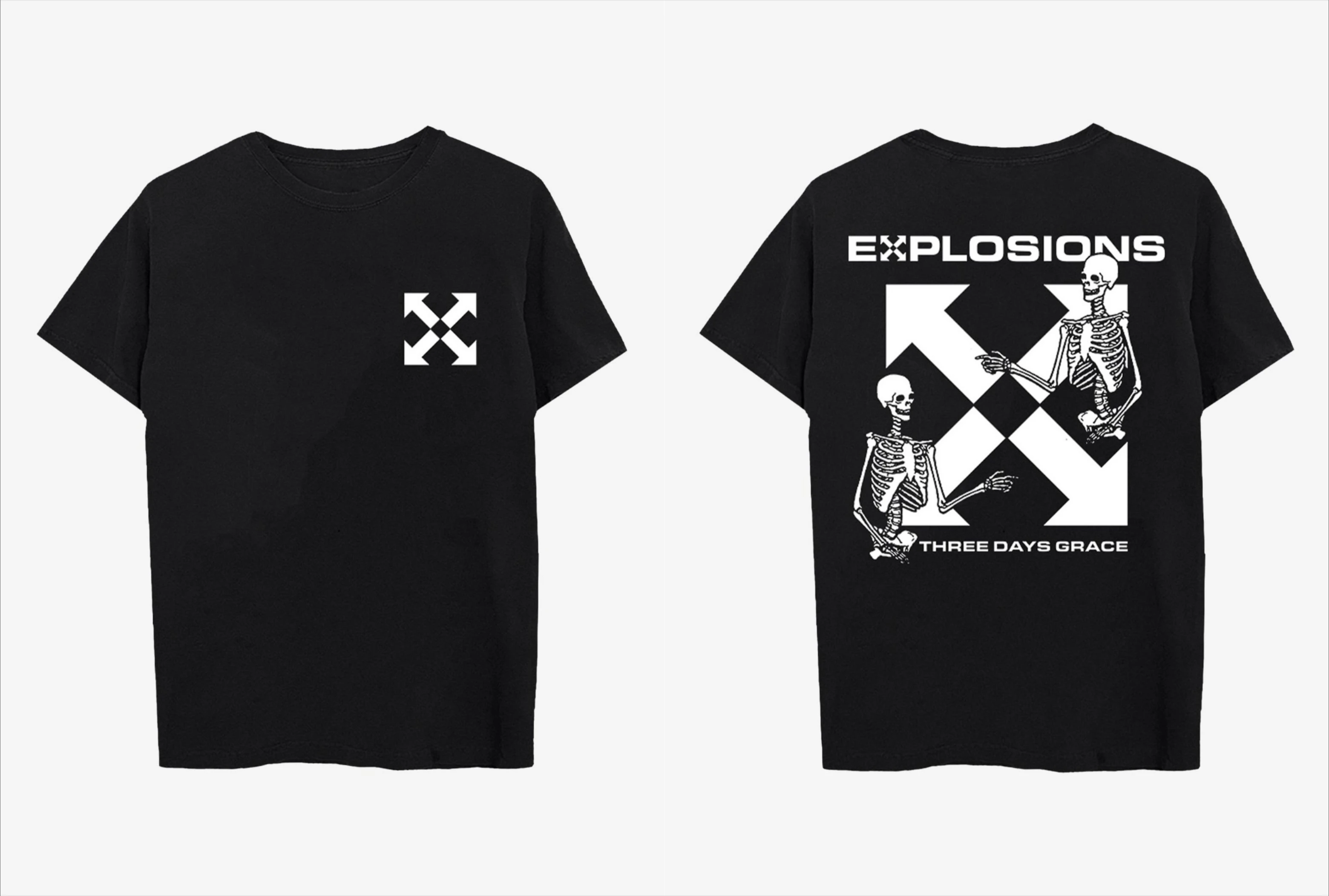 ثلاثة أيام غريس انفجارات على الوجهين _- تي شيرت مطبوع الصيف القطن الرجال تي شيرت قصير الأكمام #1