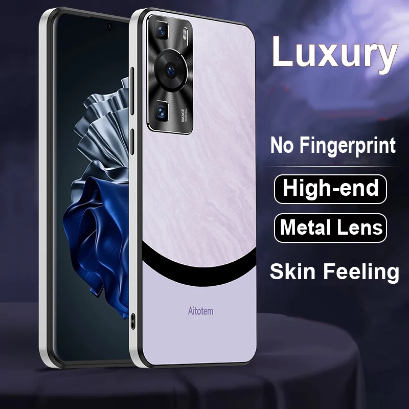 

Для Huawei P60 Art P50 P40 Pro матовая задняя крышка чехлы с защитой от падения и отпечатков пальцев с металлическими линзами полная защита силиконовый чехол для телефона