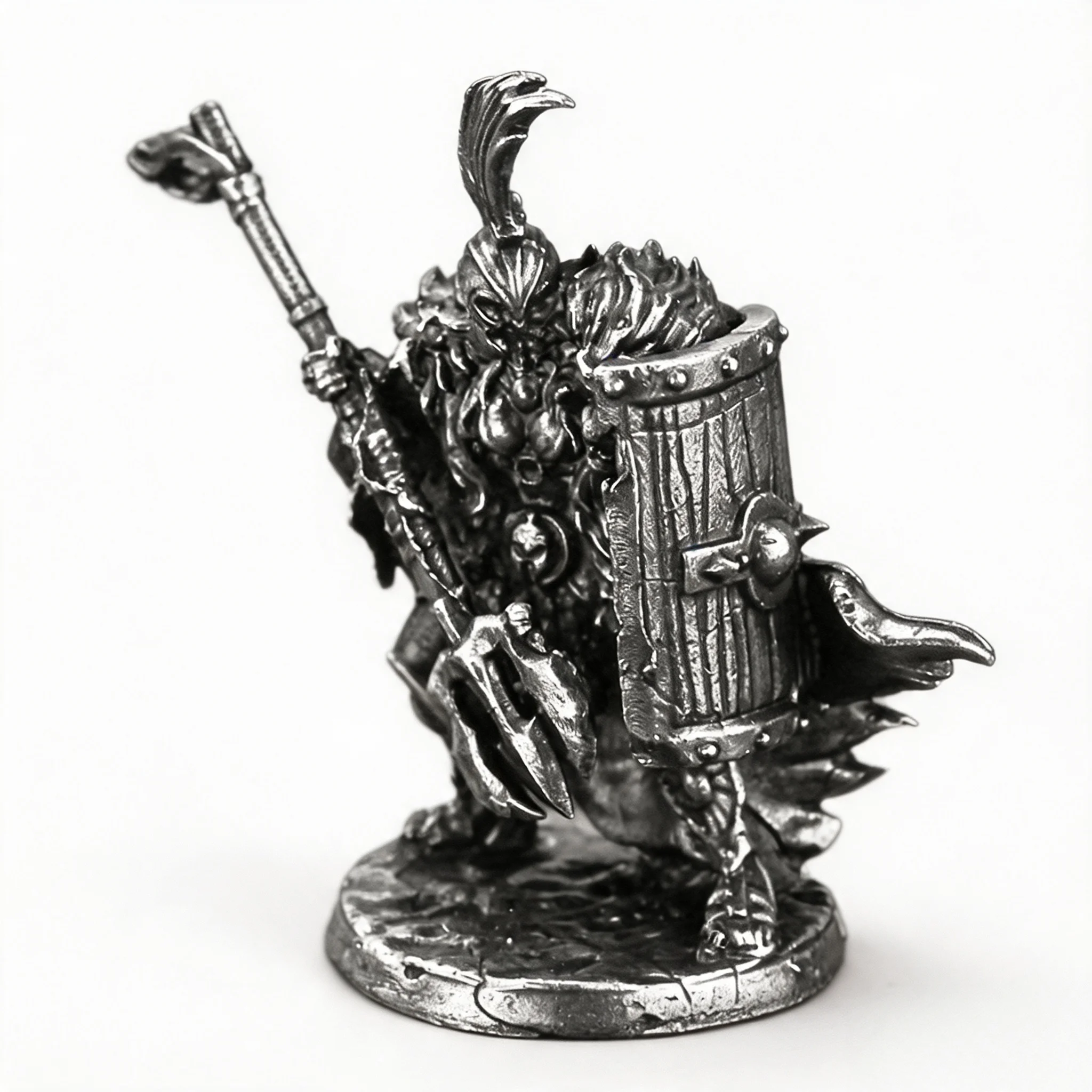 Dwarf Spartan Warrior Metal Soldier Miniature Tabletop Game Piece Collectible Ornament Car Decor