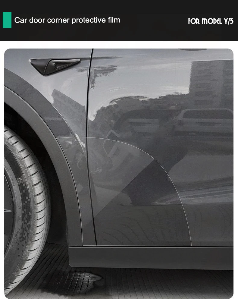 tesla y paint protection film door 2 side invisible wear-resistant TPU fender door stickers cover scratches Tesla Model 3/y film