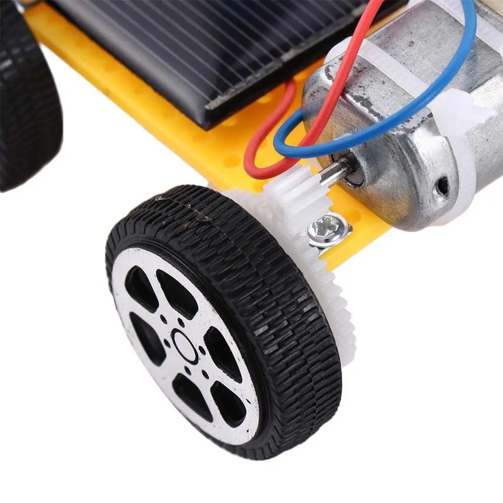 Experimento científico de plástico crianças carro robô kit conjunto energia movido a energia solar diy montado carro solar