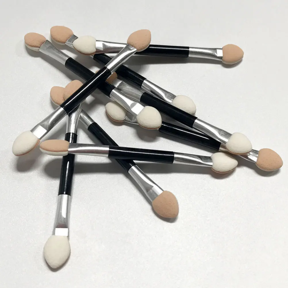 30 pçs pincel de sombra de duas cabeças durável leve kit de escova de maquiagem portátil aplicador de sombra de olho para festa de viagem feminina