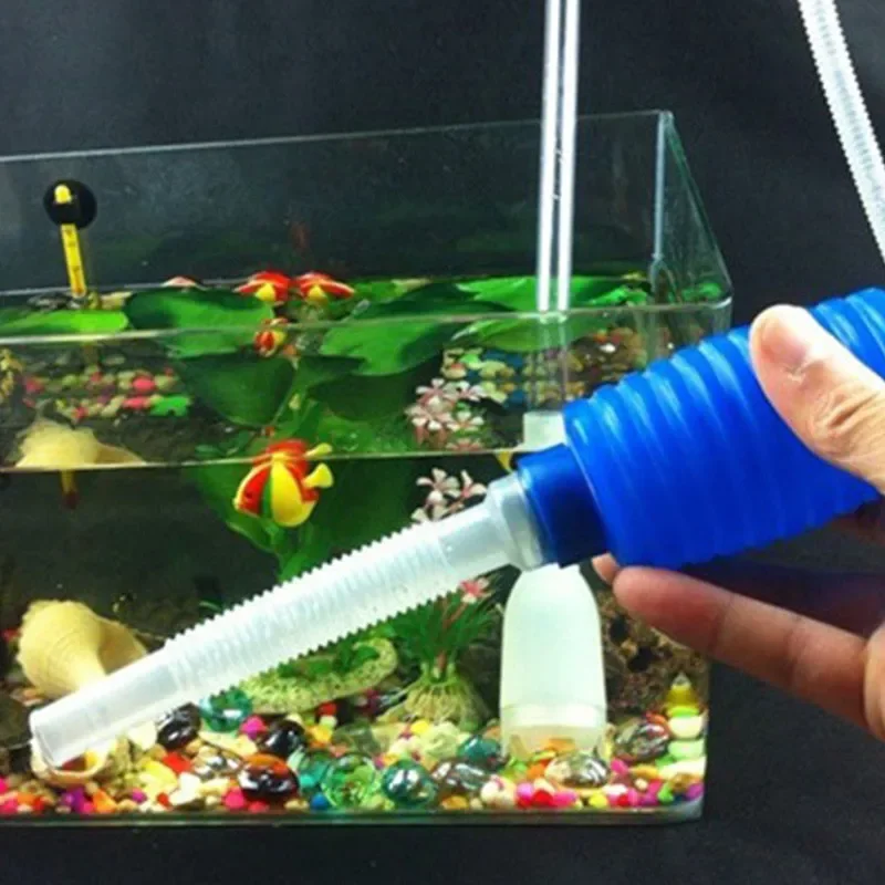 Aquarium Siphon Fish Tank Syphon Vacuum Cleaner Pump Semi-automatic Water Change Changer Gravel Water Filter Aquarium Tools 1.4m