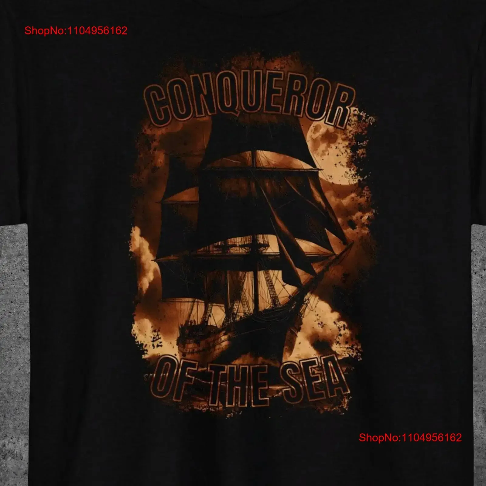 Segeln Schiff conquérant de la mer t-shirt Frauen Mроner rétro vintage Farben Segelschiff Nacht Meer Sturm Geschenk Segler 521A