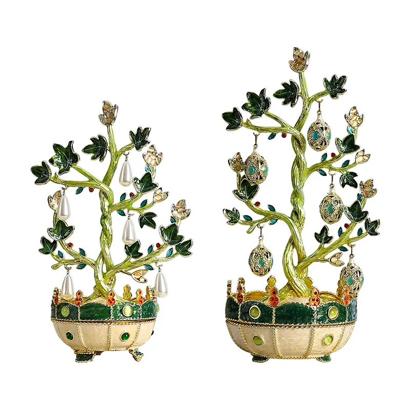 

Enamel color fortune tree jewelry box ornament bedroom dresser decoration living room TV cabinet